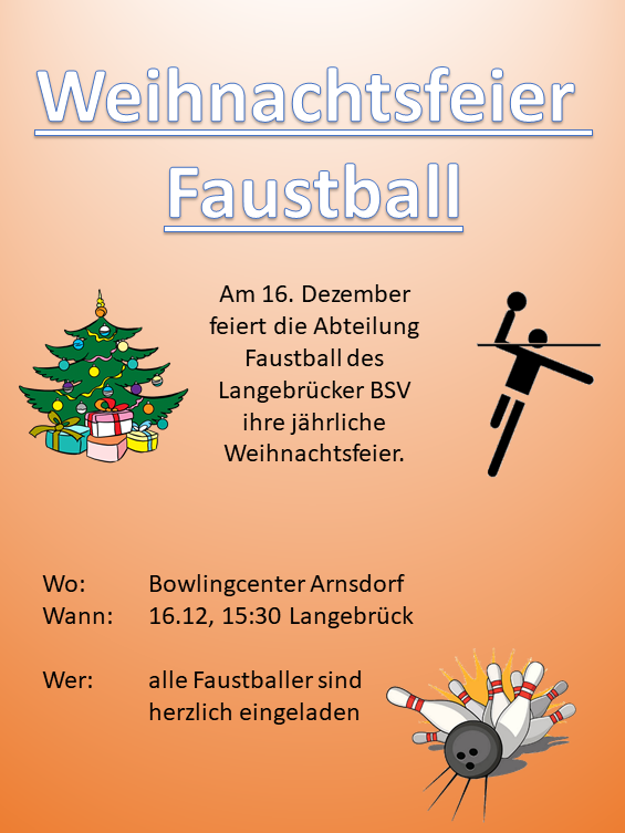 Einladung Weihnachtsfeier Faustball Langebrucker Bsv